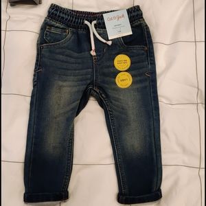 NWT Cat & Jack skinny drawstring jeans - 18m